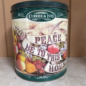 Vintage Currier & Ives Popcorn‎ Tin